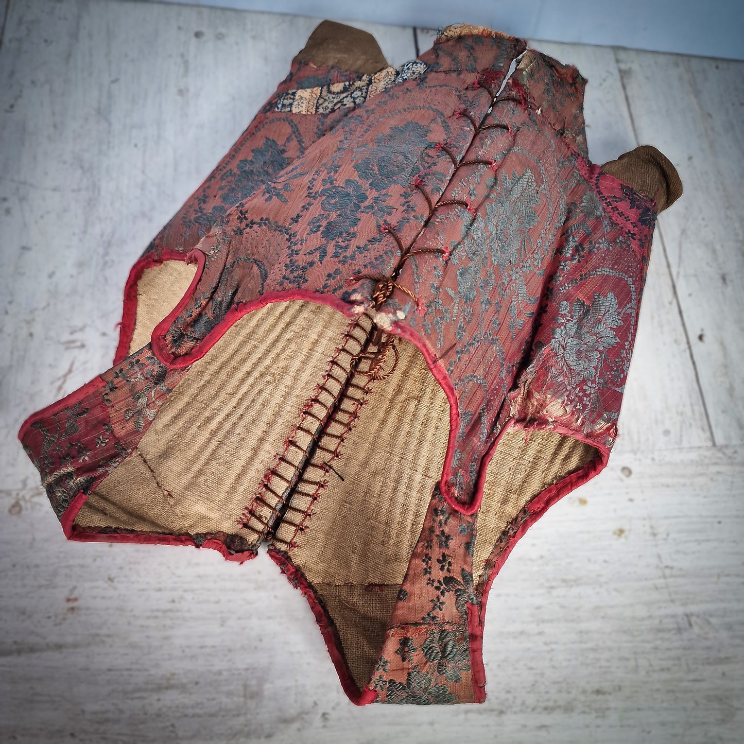 Original Museum-Worthy Antique Pair of Stays from Early 18th Century Italy