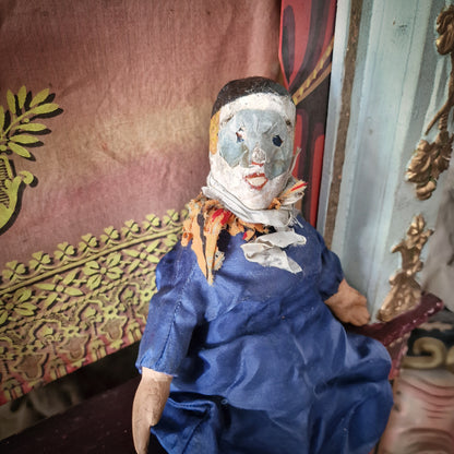 19th. C. Guignol Puppet Theater with wooden stand