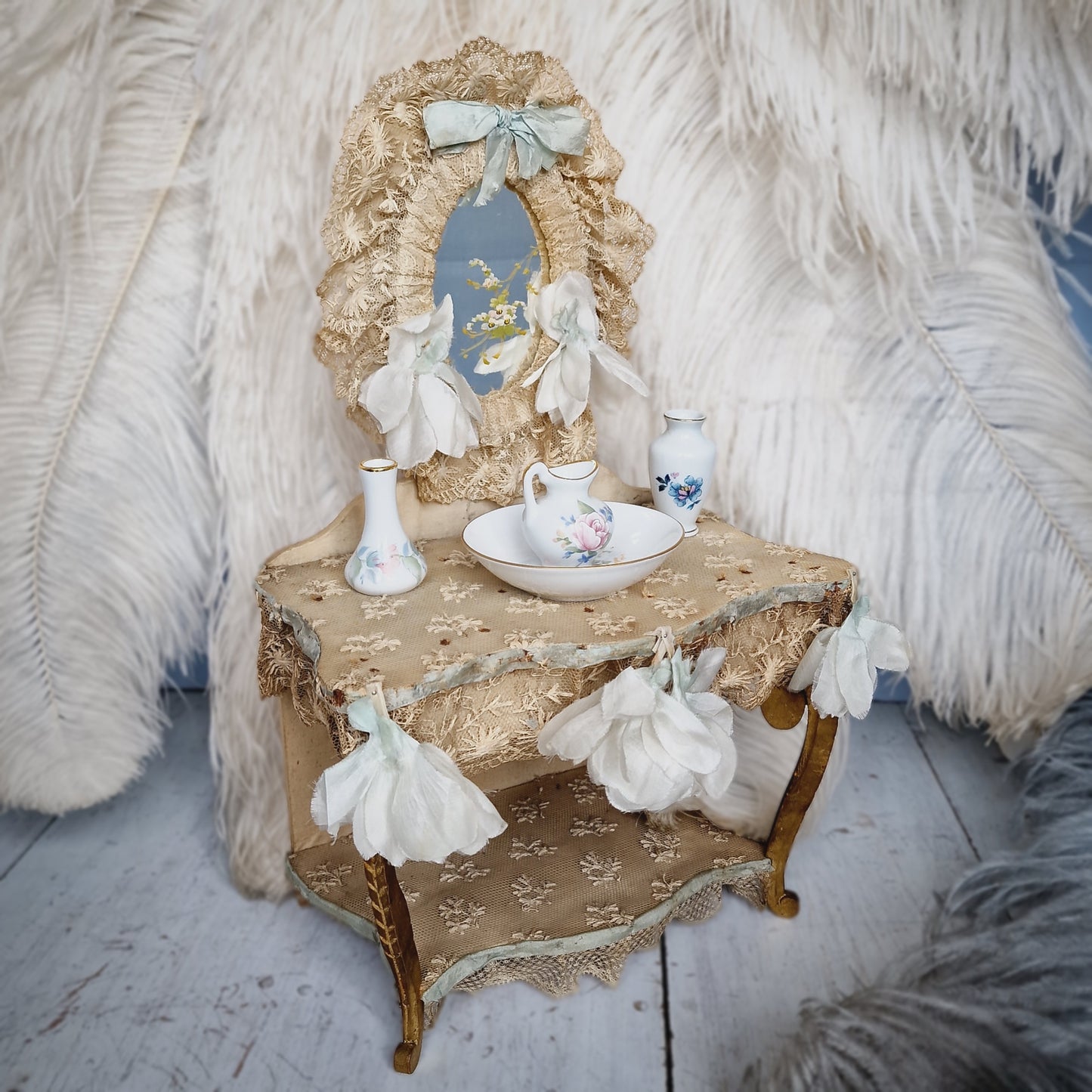Early 1900s French Poupee Toilette Dressing Table