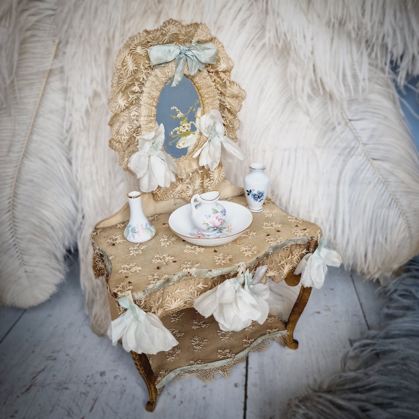 Early 1900s French Poupee Toilette Dressing Table