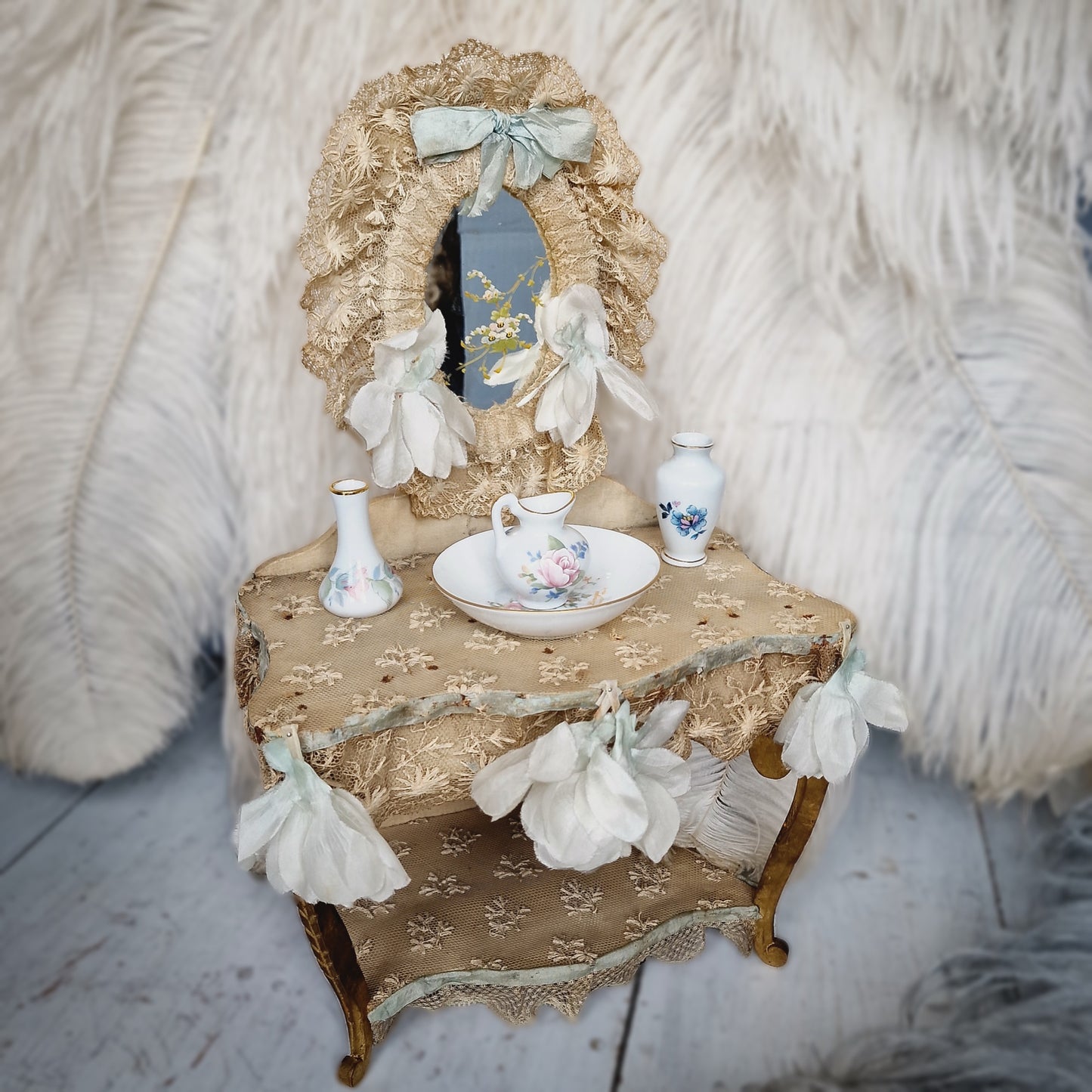 Early 1900s French Poupee Toilette Dressing Table