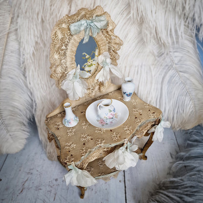 Early 1900s French Poupee Toilette Dressing Table