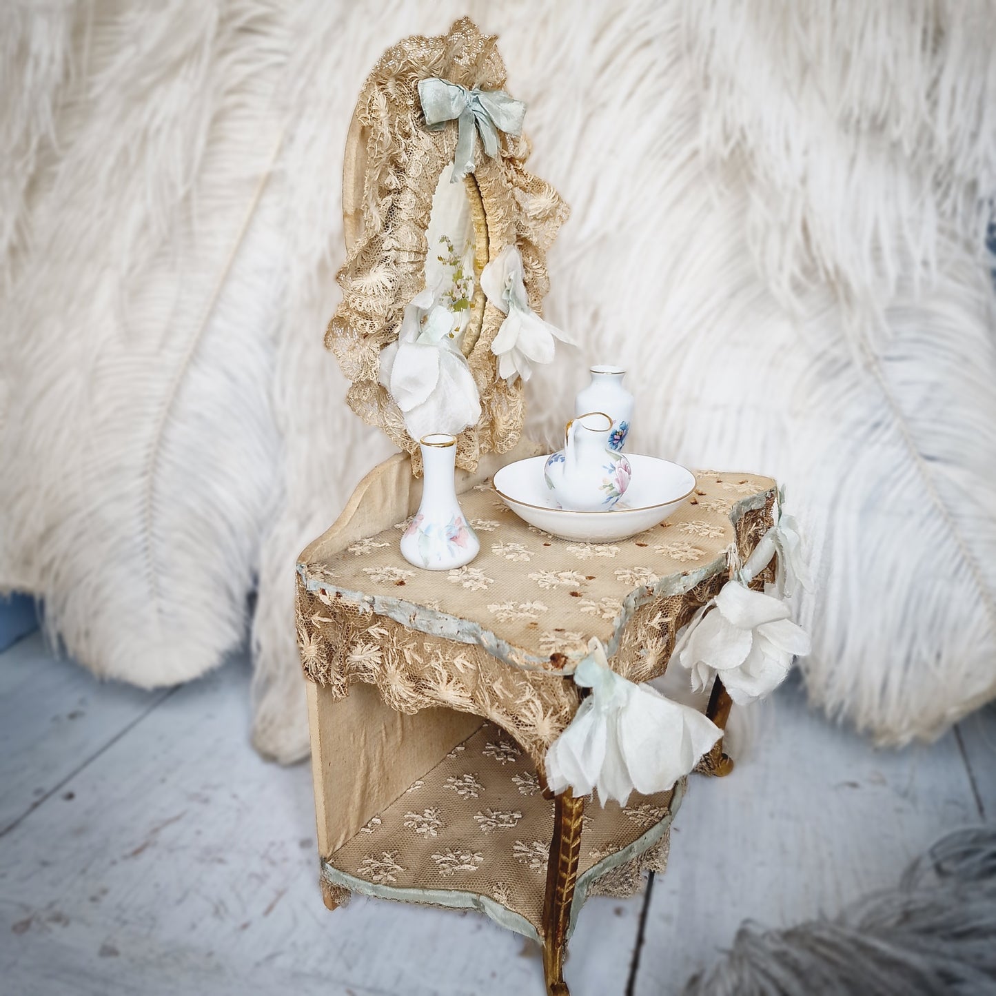 Early 1900s French Poupee Toilette Dressing Table