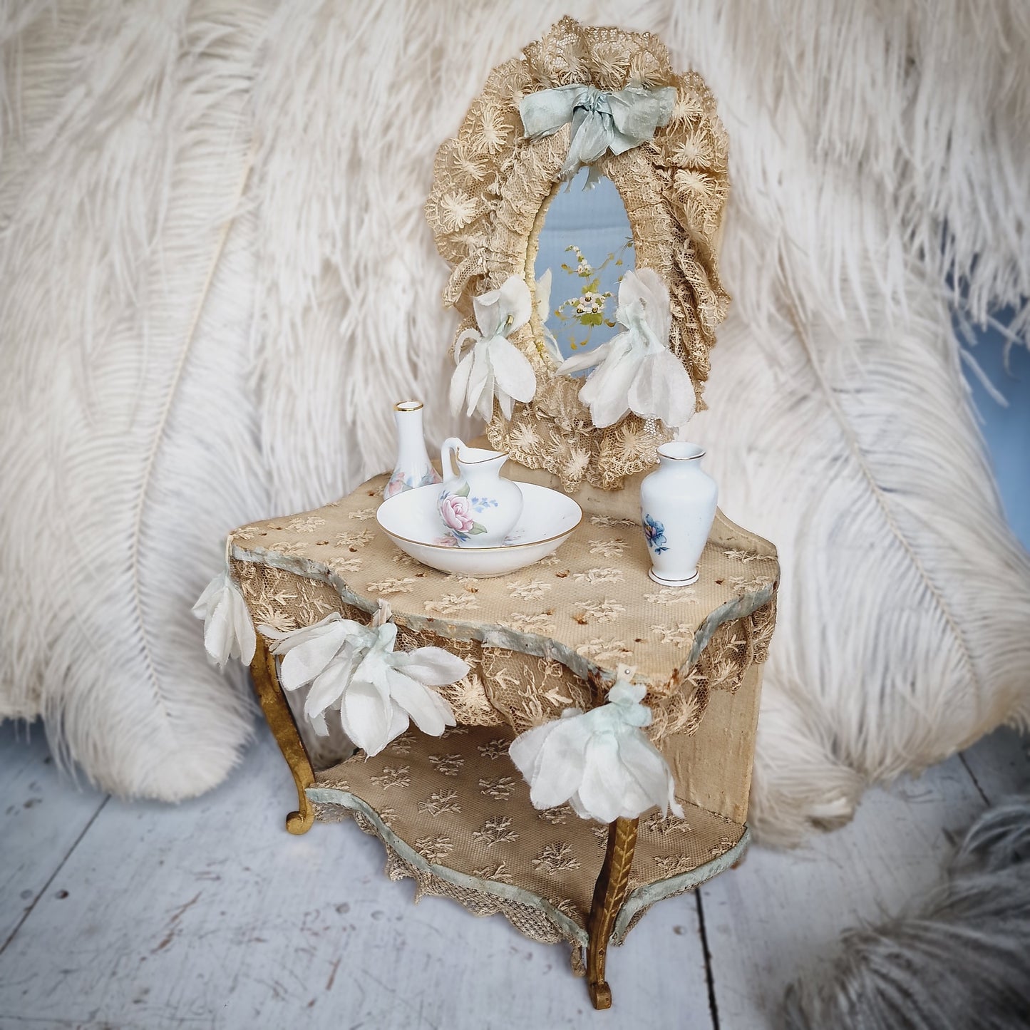 Early 1900s French Poupee Toilette Dressing Table