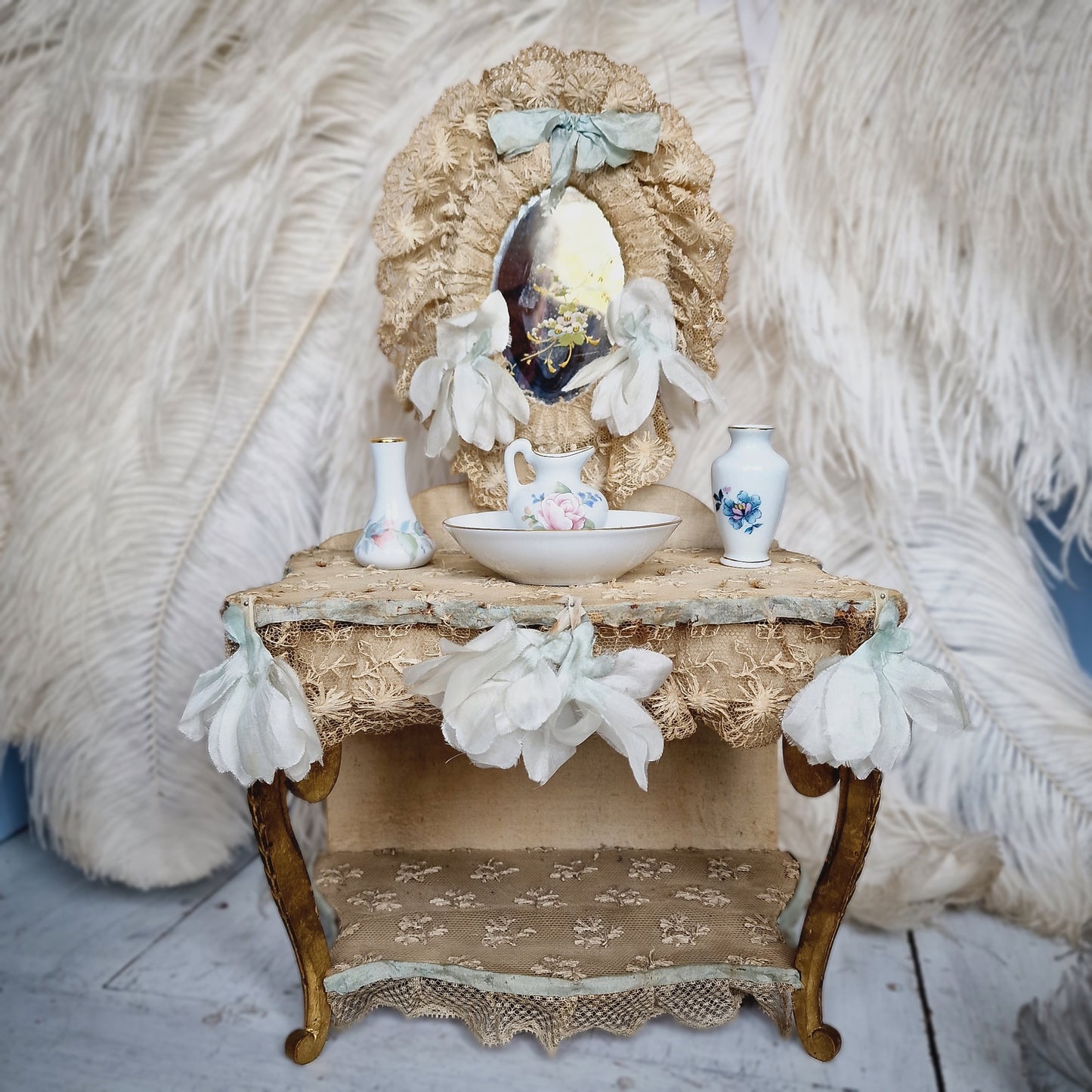 Early 1900s French Poupee Toilette Dressing Table