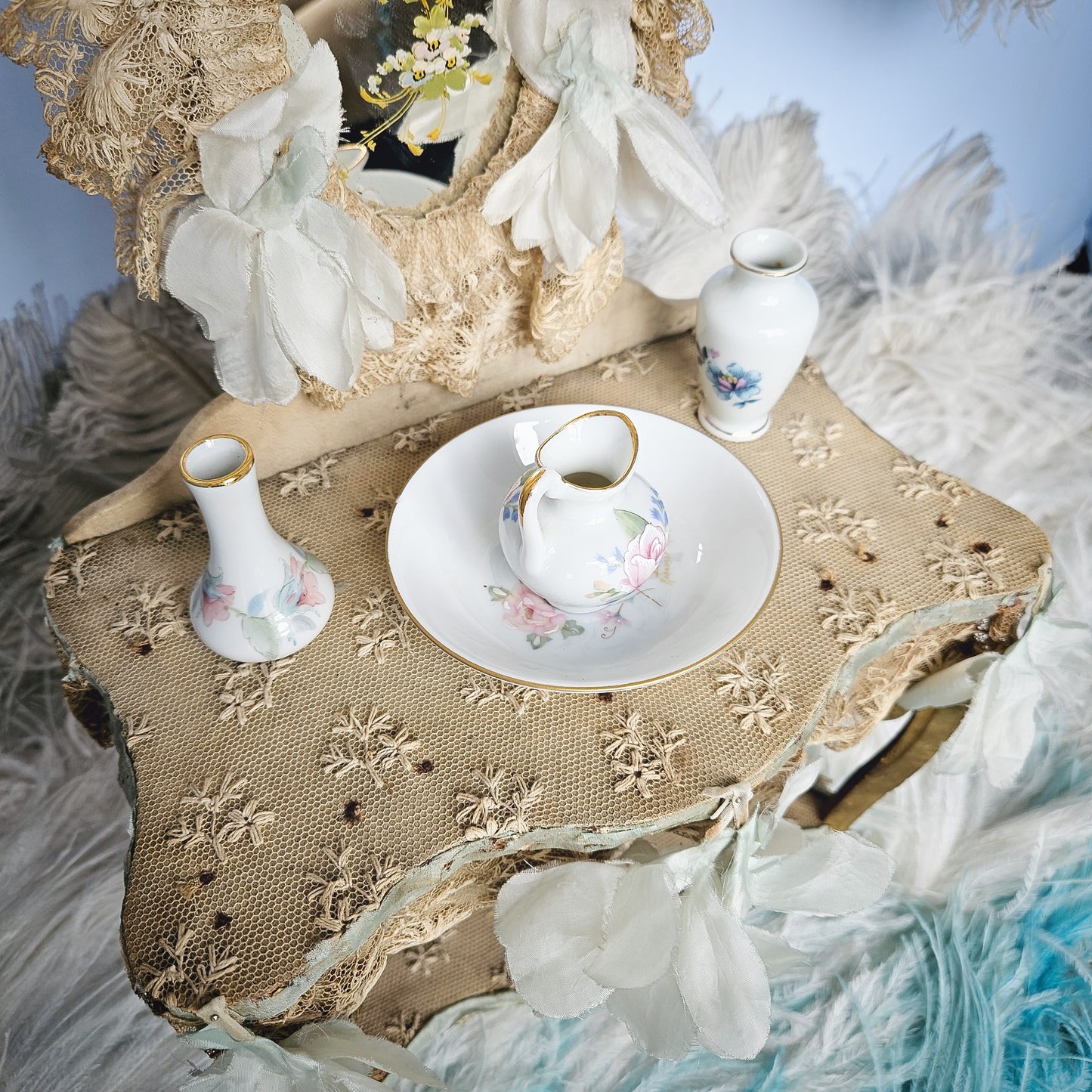 Early 1900s French Poupee Toilette Dressing Table