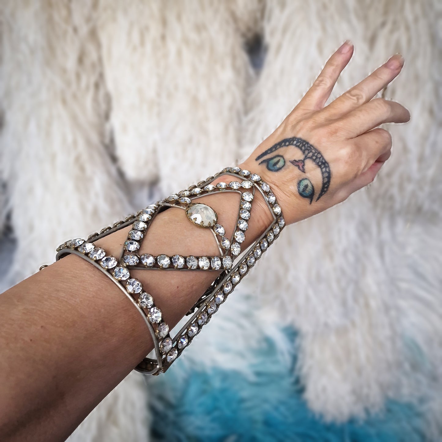 Stunning Pair of Stage Dancing Bracelets/Arm Cuffs from the Late 1800s