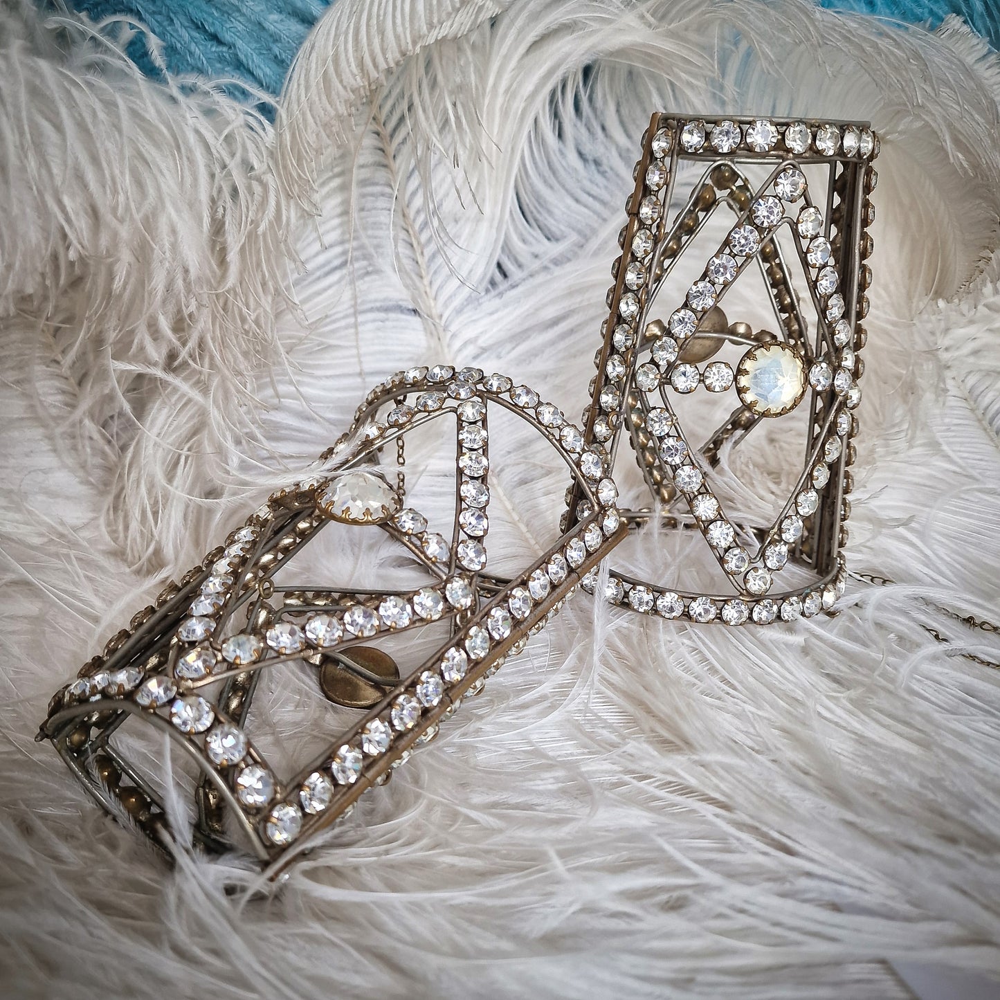 Stunning Pair of Stage Dancing Bracelets/Arm Cuffs from the Late 1800s
