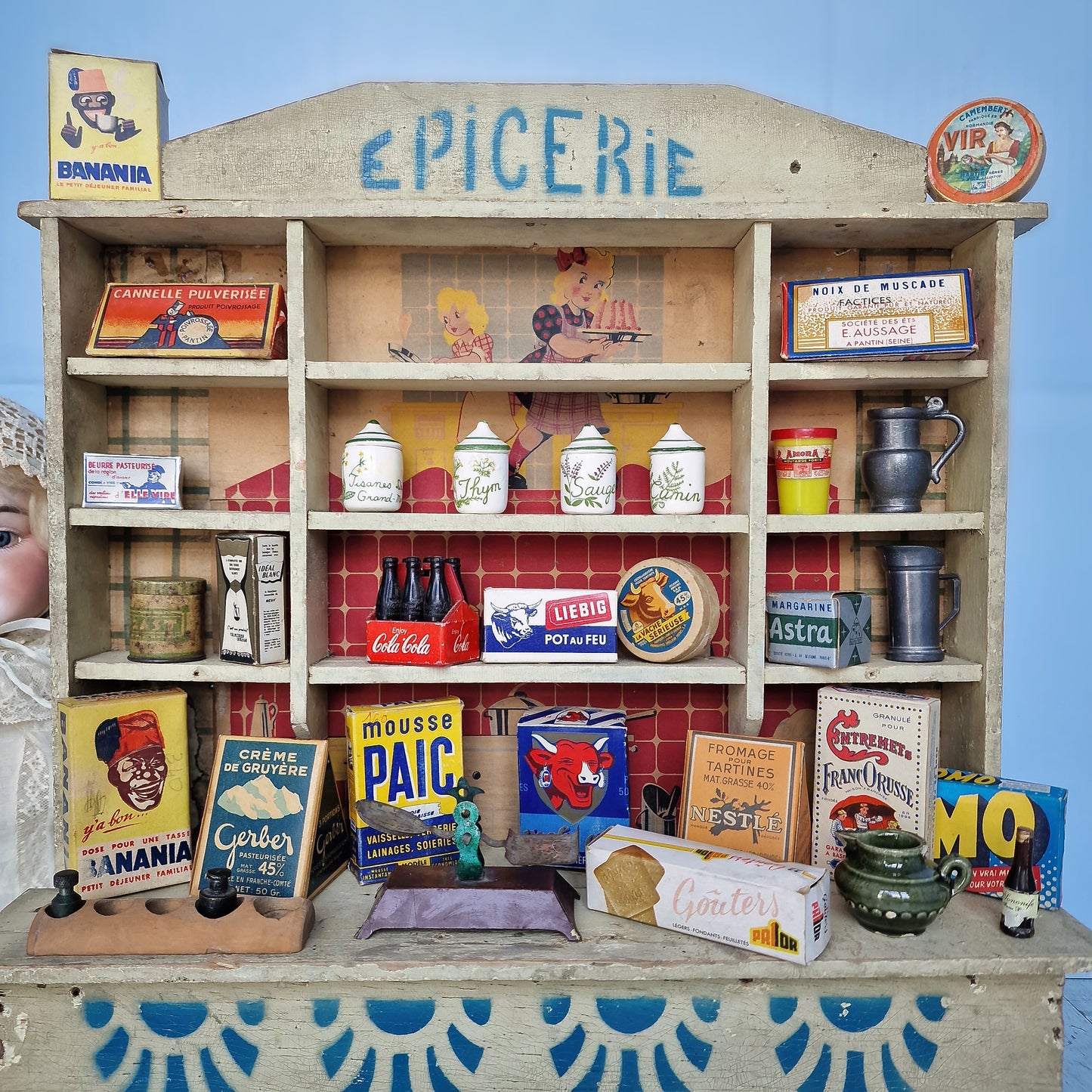 French Antique Epicerie Toy Shop