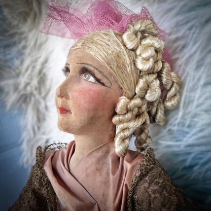 1920s Boudoir Cloth Sofa Doll (33.5" / 85 cm)