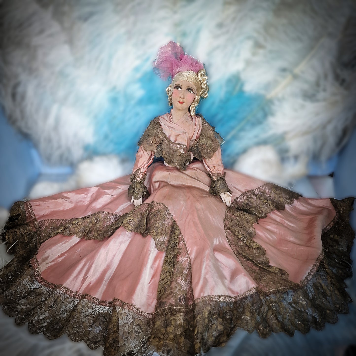 1920s Boudoir Cloth Sofa Doll (33.5" / 85 cm)