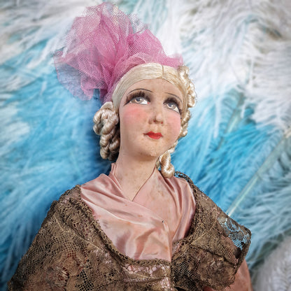 1920s Boudoir Cloth Sofa Doll (33.5" / 85 cm)