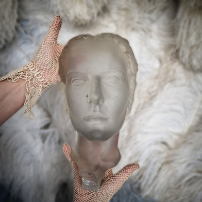 Art Deco Glass XLarge Sculpture Bust 1930' H.Hoffmann