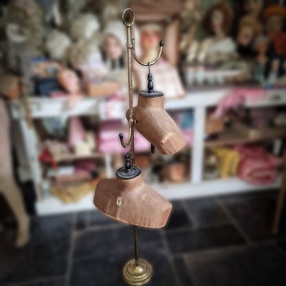 Antique Brass Shop Display Clothing, Hat  Dress Boy