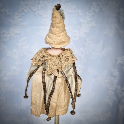 Antique Marotte Dressed in Jester Style (circa 1900, Germany)