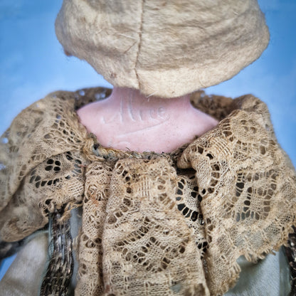 Antique Marotte Dressed in Jester Style (circa 1900, Germany)