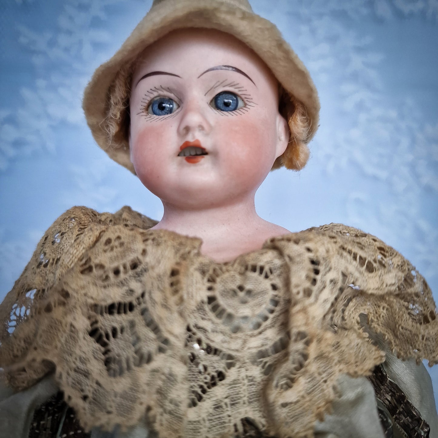 Antique Marotte Dressed in Jester Style (circa 1900, Germany)