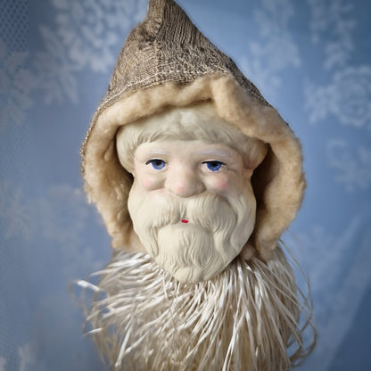 Rare 1930s French Santa Christmas Marotte Whistle