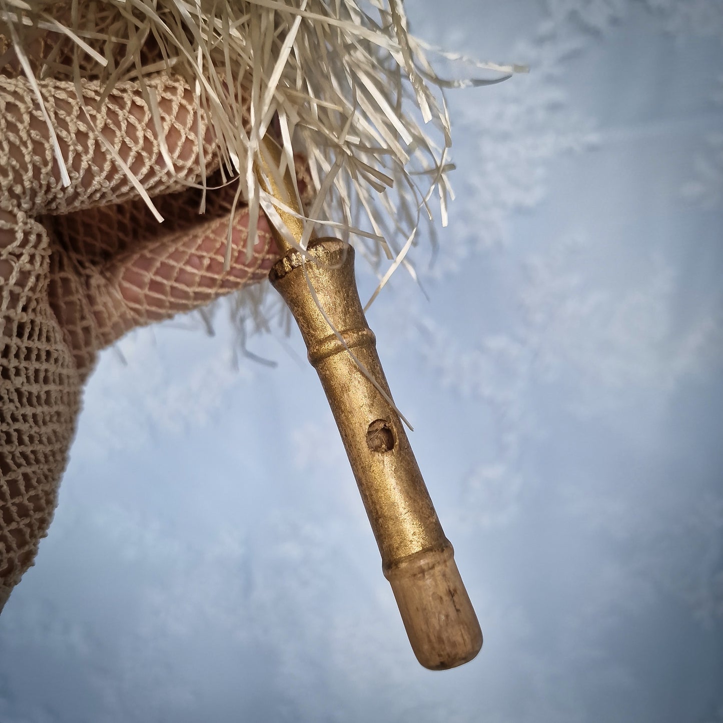 Rare 1930s French Santa Christmas Marotte Whistle