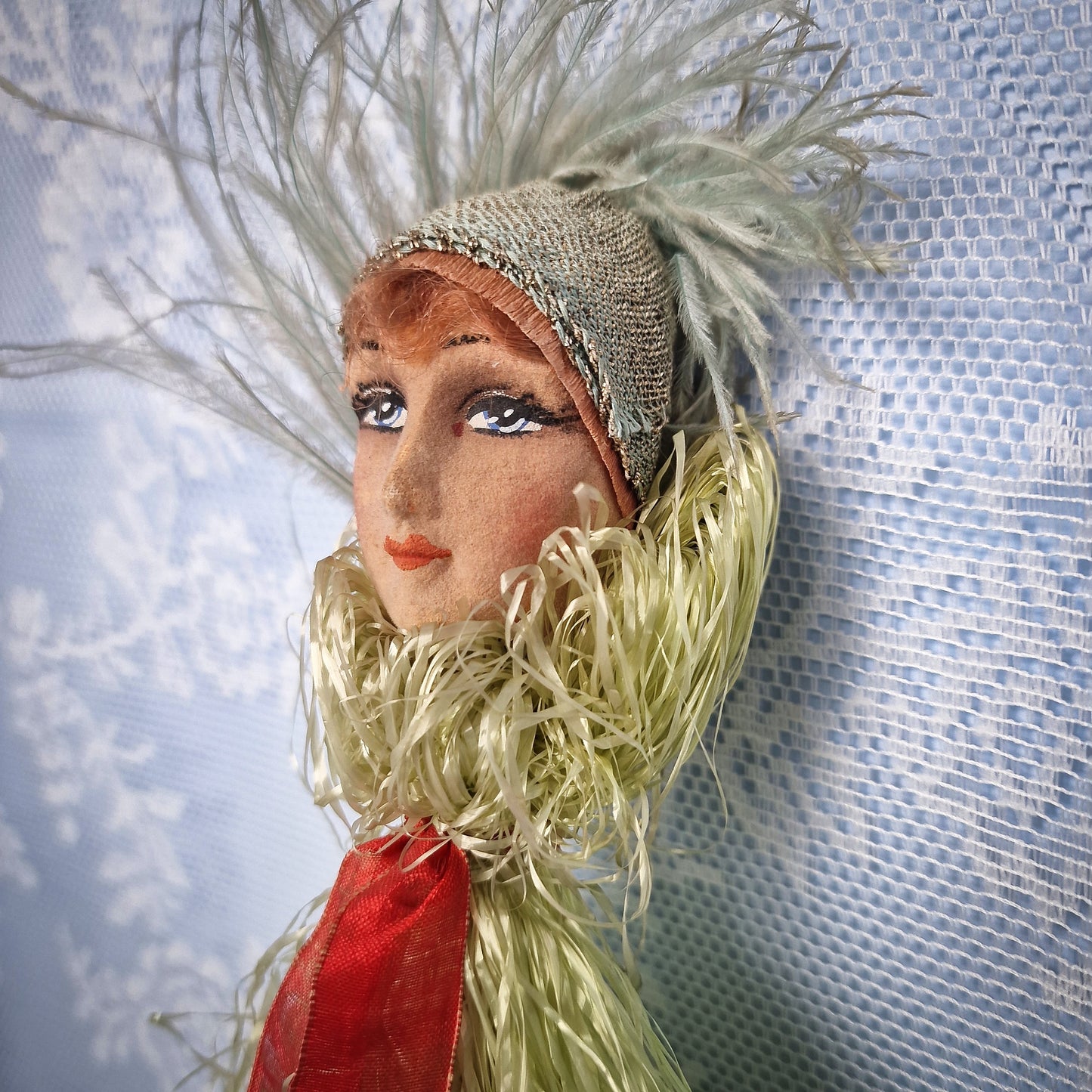 1928s Rare Boudoir Sofa Marotte Doll