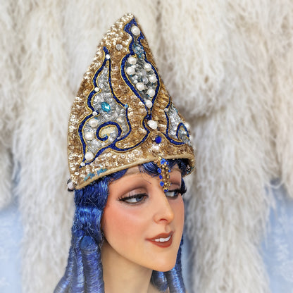 Vintage French Stage Headdress Costume Erte Burlesque