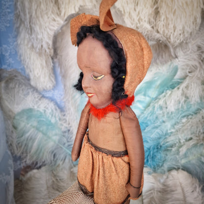 Interesting Josephine Baker Cloth Doll (circa 1926)