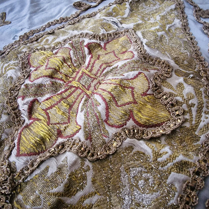 19th-century French Church Altar Cloth or Religious Table Runner