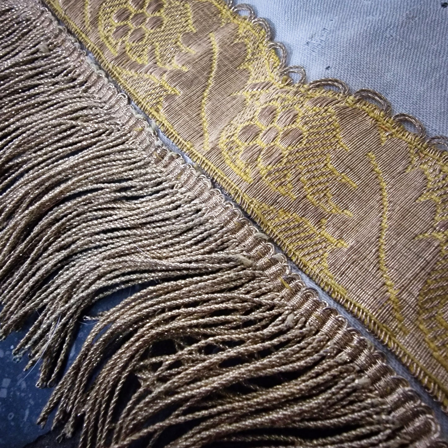 19th-century French Church Altar Cloth or Religious Table Runner