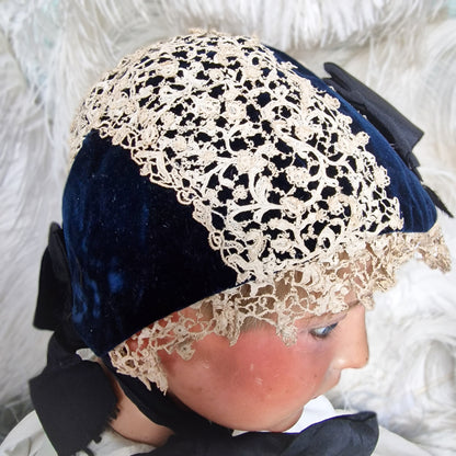 Antique Bonnet Hat Child Doll Fashion Victorian 1800s