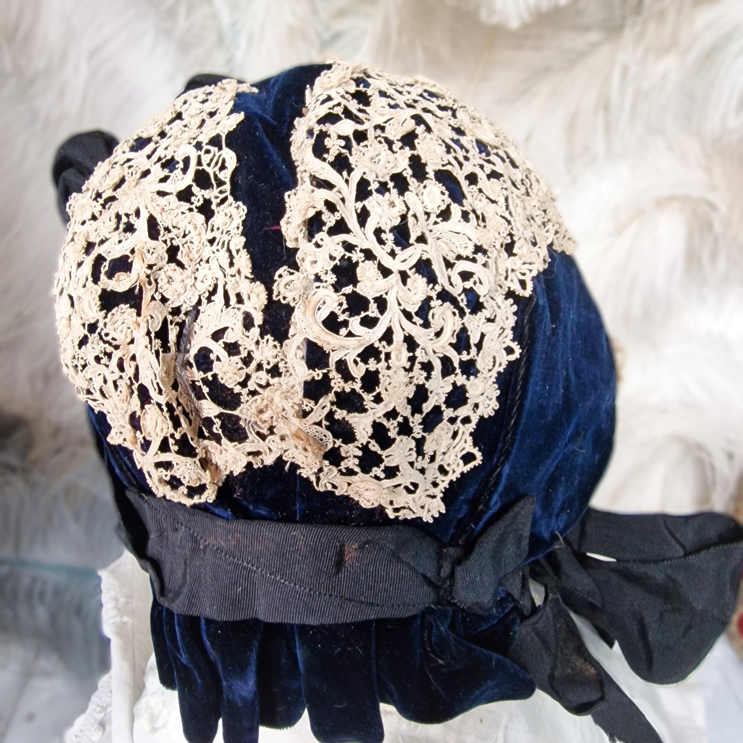 Antique Bonnet Hat Child Doll Fashion Victorian 1800s