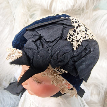 Antique Bonnet Hat Child Doll Fashion Victorian 1800s