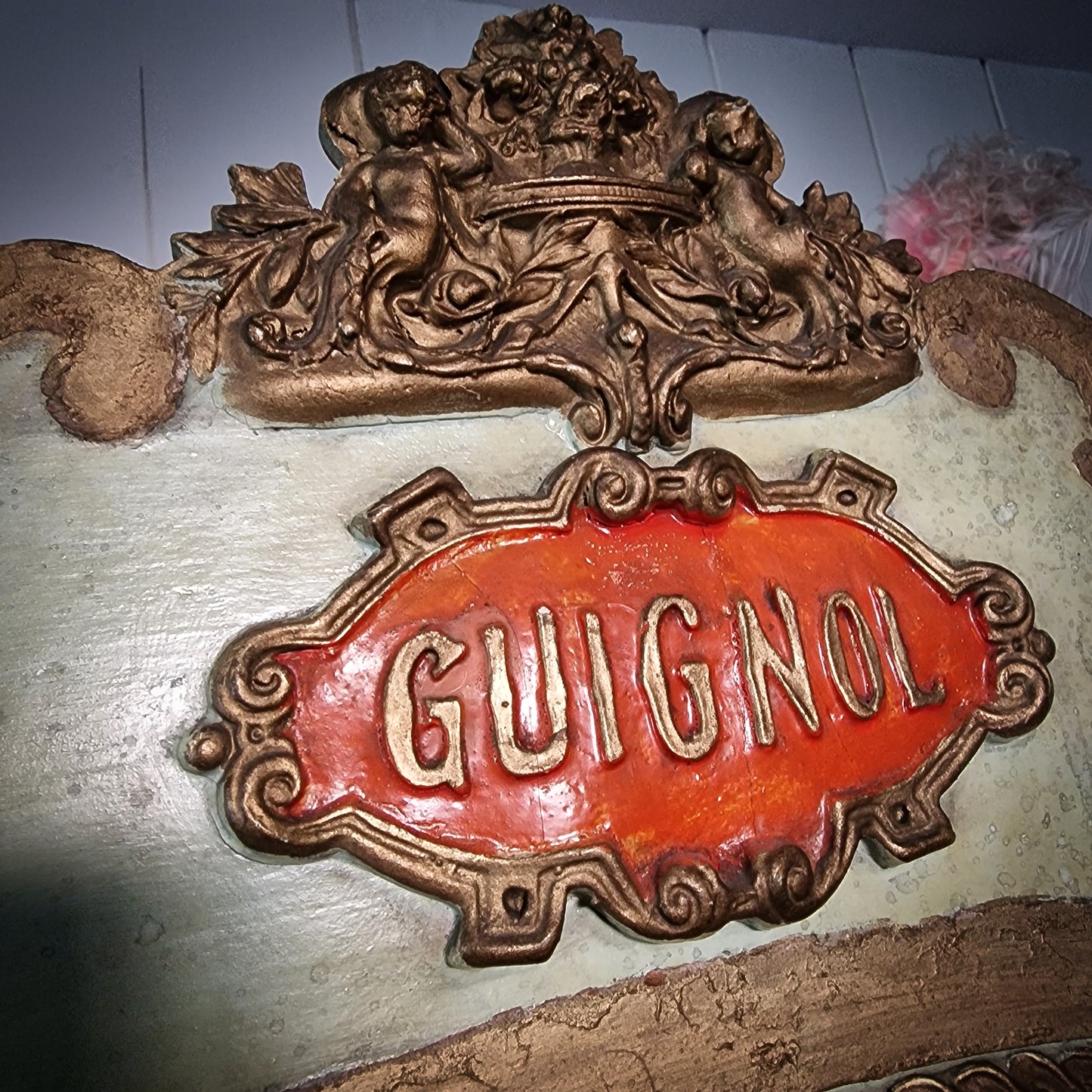 French Guignol Theater with 2 Puppets