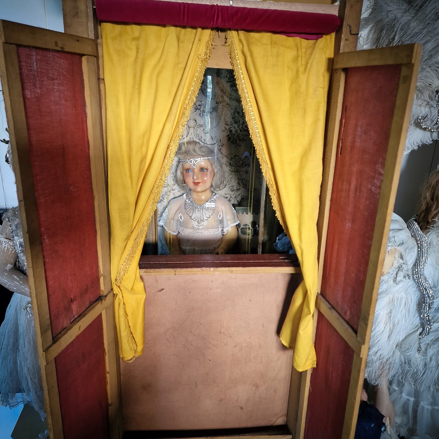 French Guignol Theater with 2 Puppets