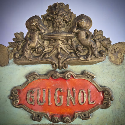 French Guignol Theater with 2 Puppets