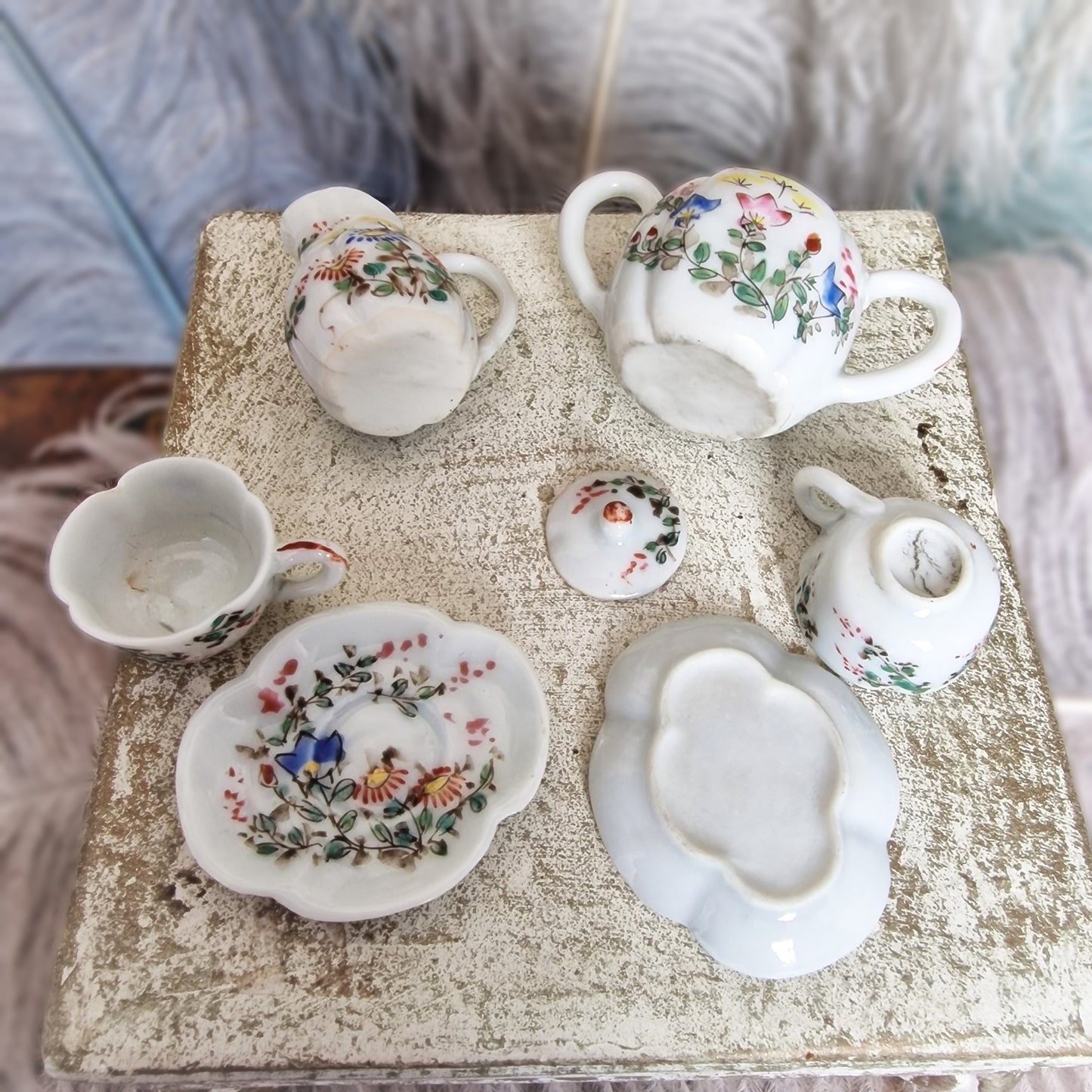 19th Century Chinese Miniature tea Set Porcelain