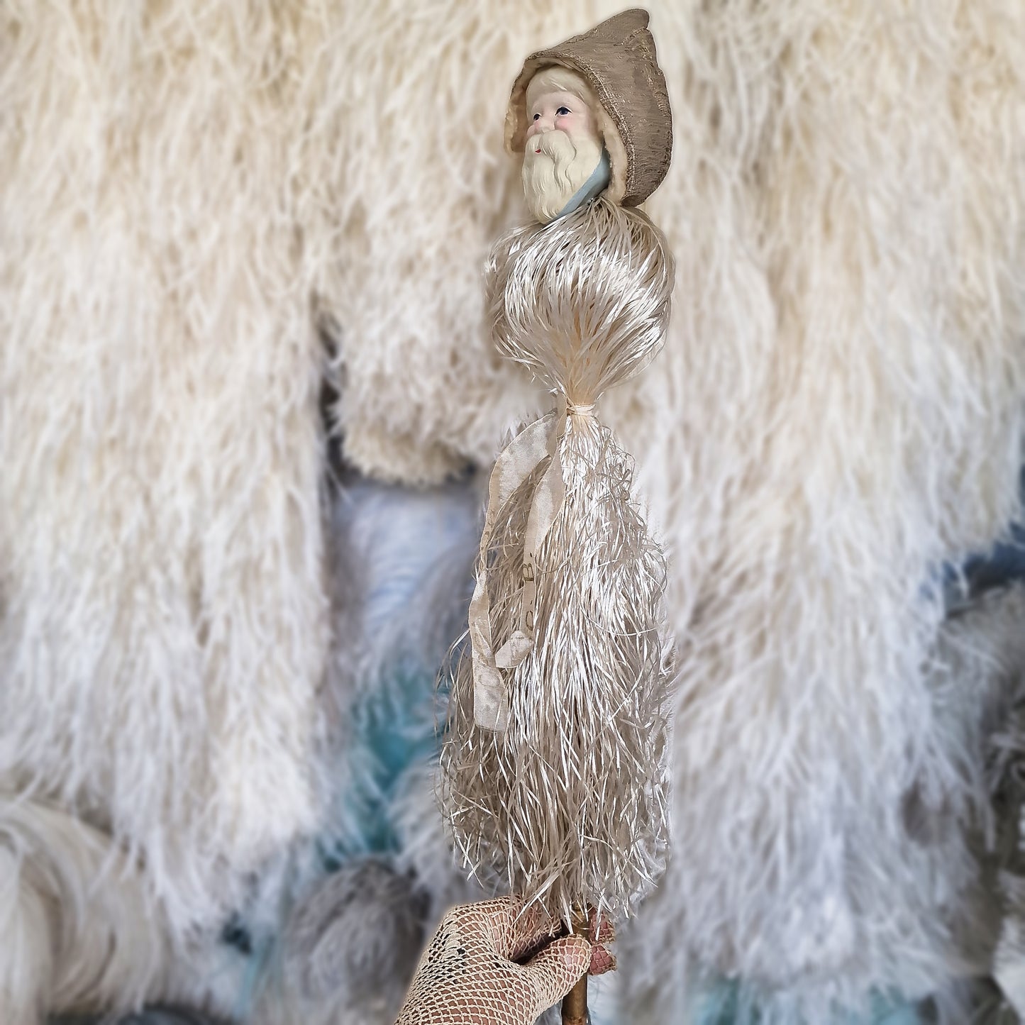 Rare 1930s French Santa Père Noël Marotte Whistle