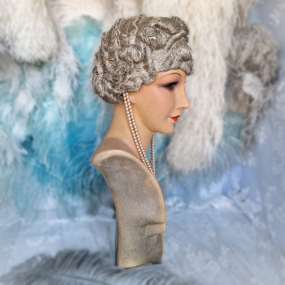 1930s French Wig Bust with Glass Eyes