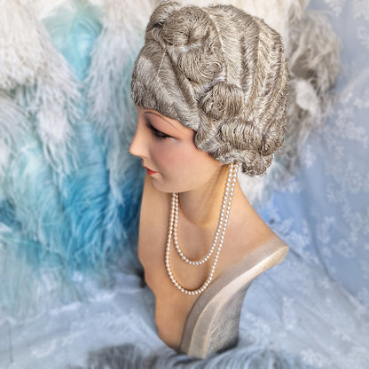 1930s French Wig Bust with Glass Eyes