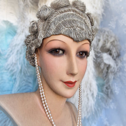 1930s French Wig Bust with Glass Eyes