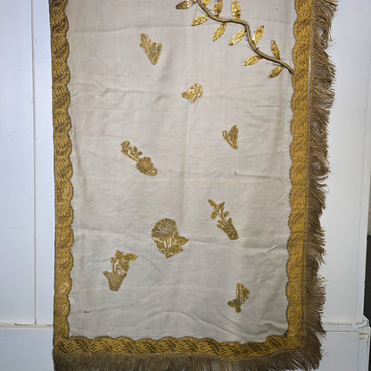 19th-century French Church Altar Cloth or Religious Table Runner