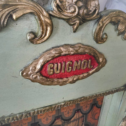 19th.Century Guignol Theater medium sizes with 2 puppets