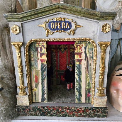 Antique 1880 French Toy Opera Theater Doll Puppet Guignol