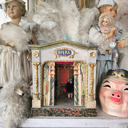Antique 1880 French Toy Opera Theater Doll Puppet Guignol