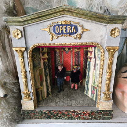 Antique 1880 French Toy Opera Theater Doll Puppet Guignol