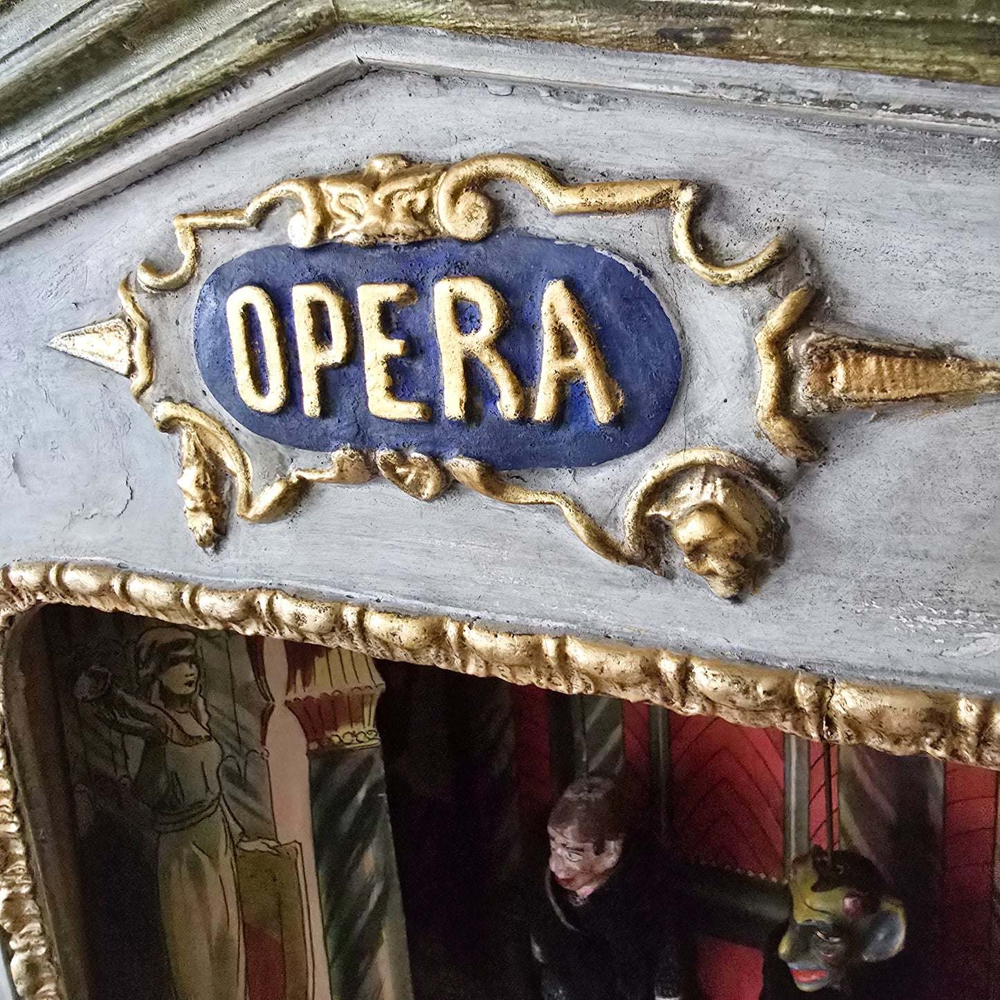 Antique 1880 French Toy Opera Theater Doll Puppet Guignol
