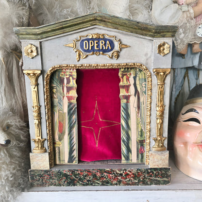 Antique 1880 French Toy Opera Theater Doll Puppet Guignol