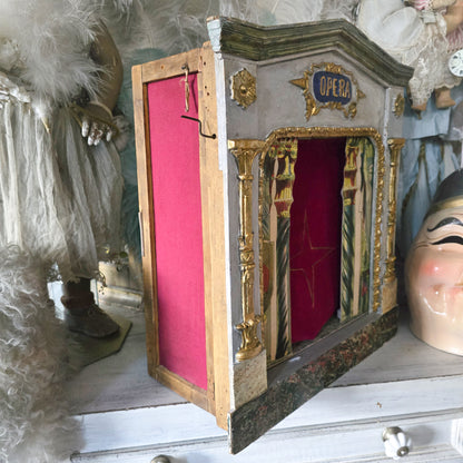 Antique 1880 French Toy Opera Theater Doll Puppet Guignol