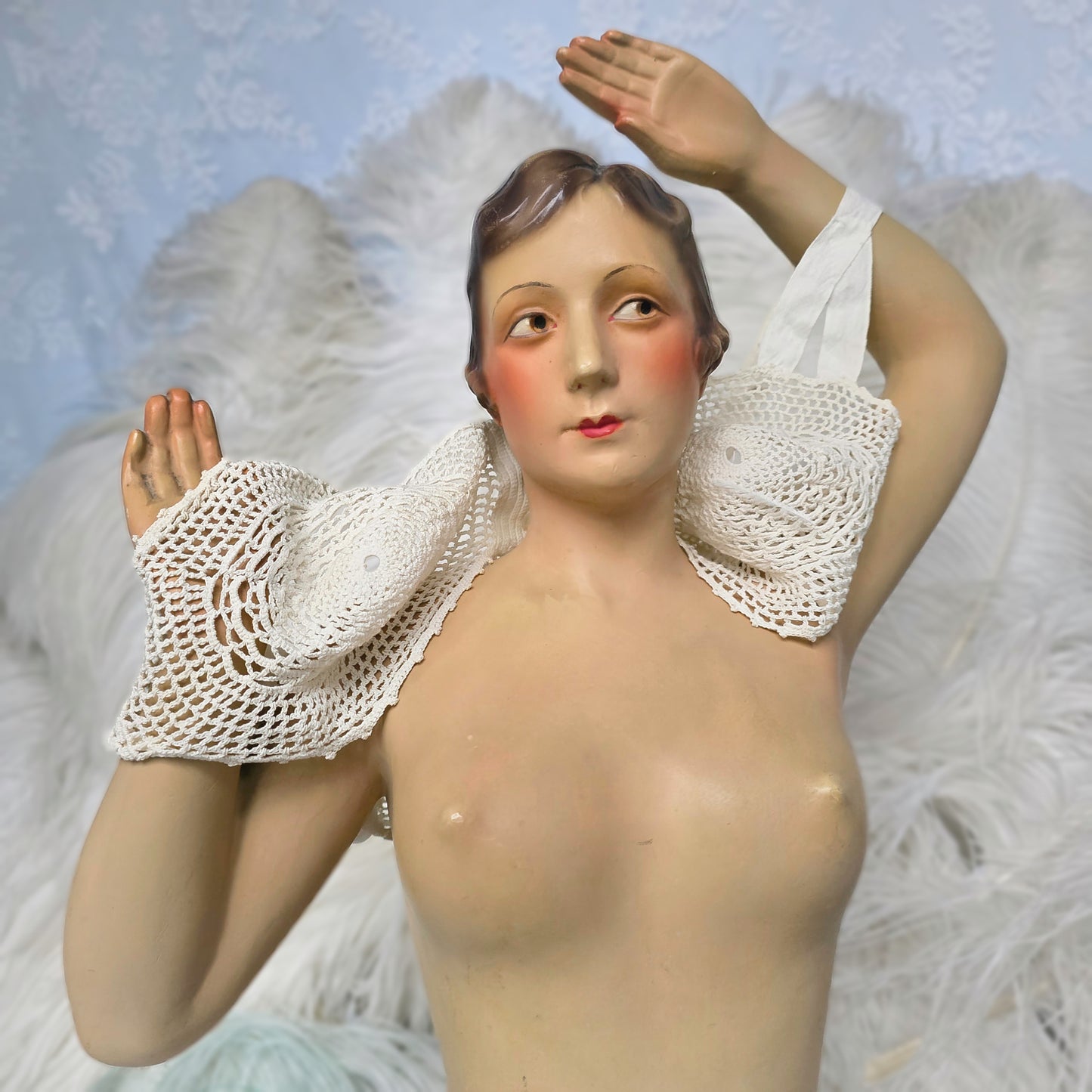 1930s Miniature 20" Art Deco Counter Top Bust