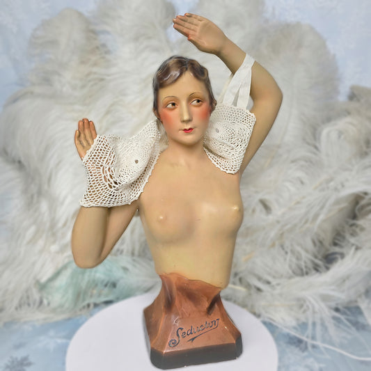 1930s Miniature 20" Art Deco Counter Top Bust