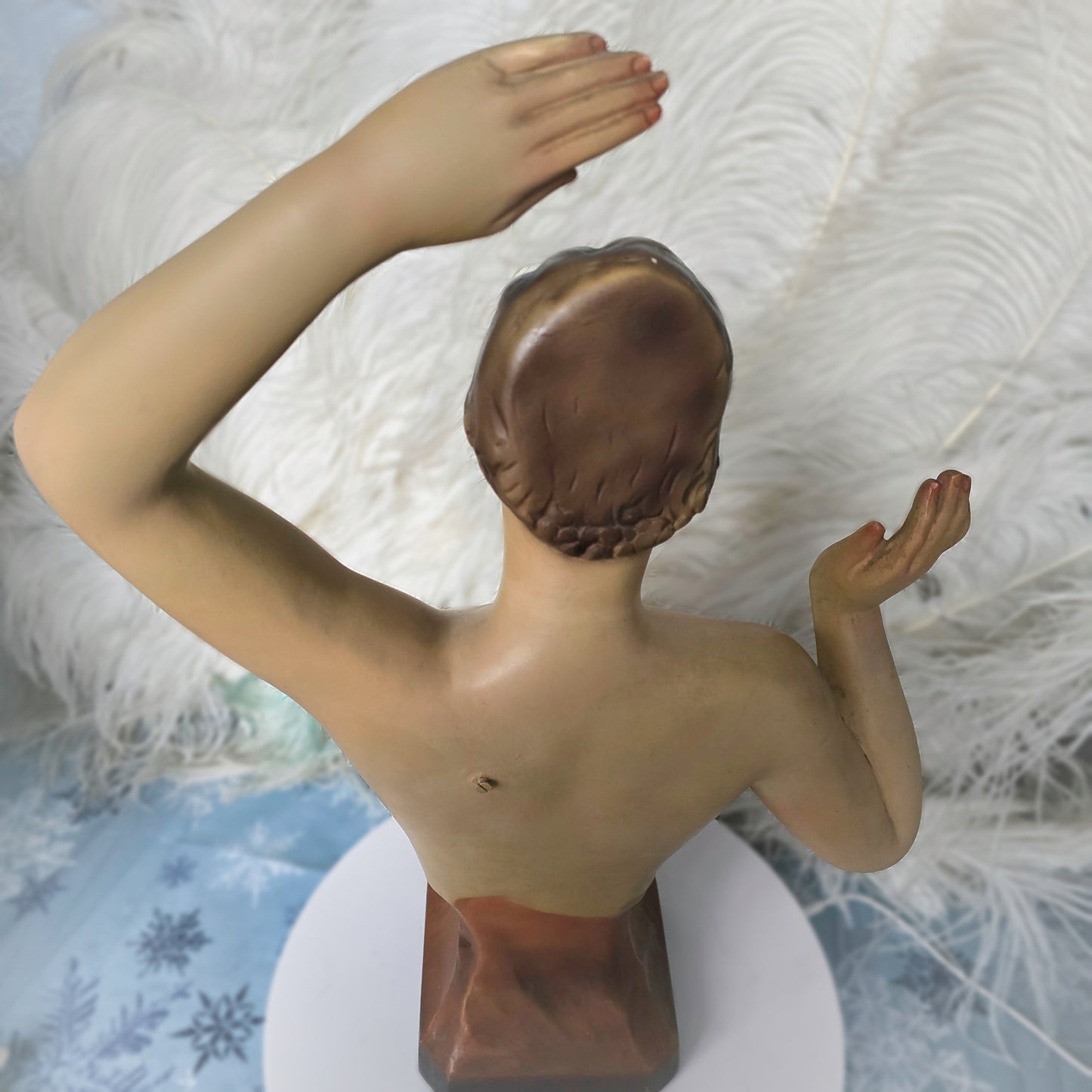 1930s Miniature 20" Art Deco Counter Top Bust